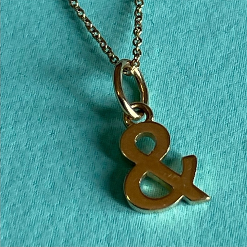 Tiffany Gold Ampersand Pendant Necklace - Picture 4 of 10